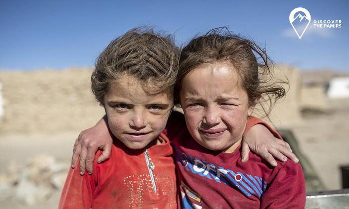 The best friends! Kids of Karakul village, Murghab, Pamir, Tajikistan