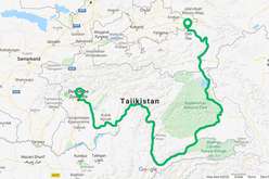 Hoja de ruta de Pamir Highway Group Tour